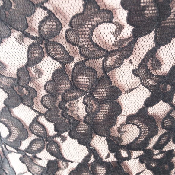 MORI LEE by Madeline Gardner Pink Black Lace Grad/Prom Dress Size Women's 11/12 - Picture 8 of 12